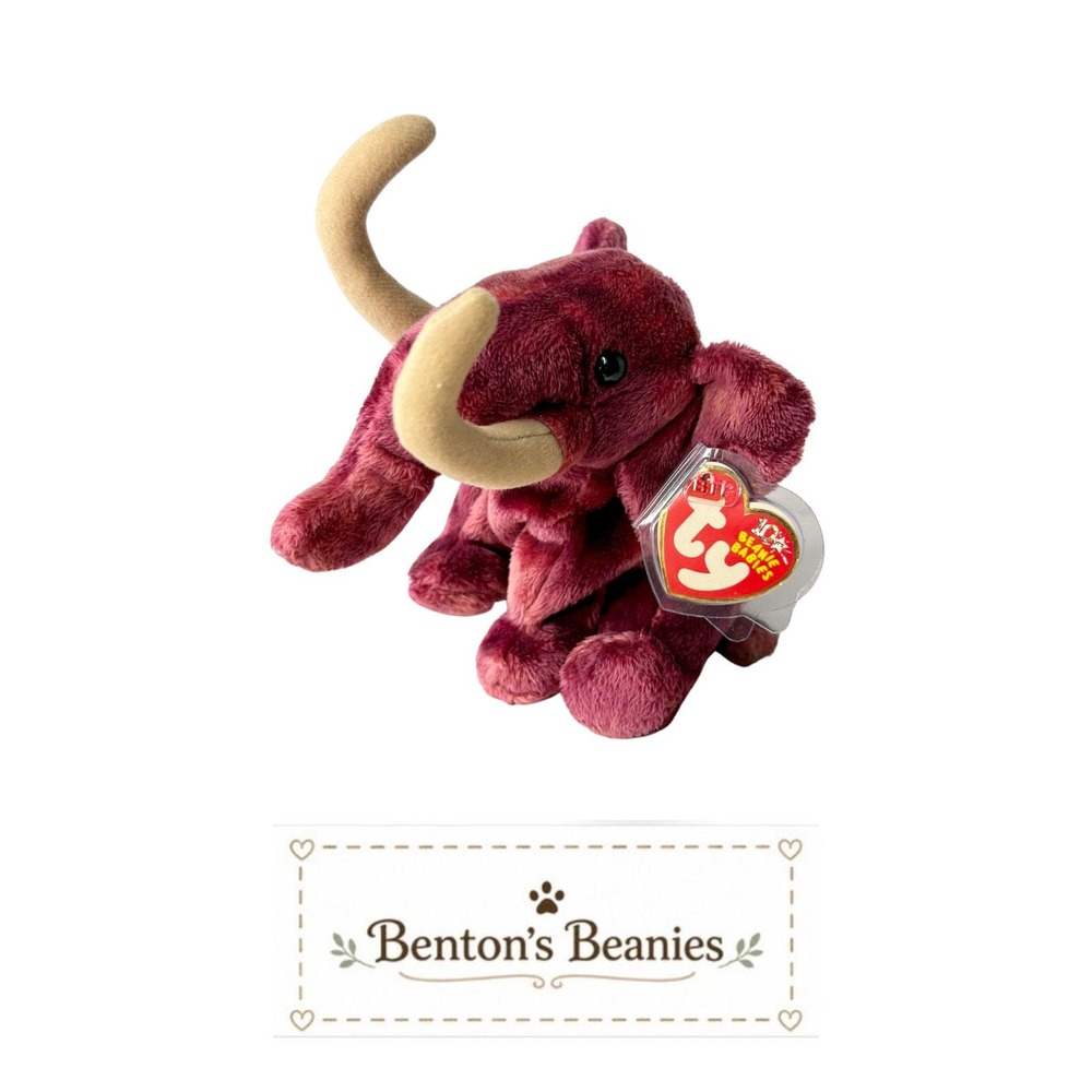 Colosso the Mammoth Ty Beanie Baby | Prehistoric Plush Pal 🦣 | Mint Heart Tag ⭐ - Picture 6 of 6
